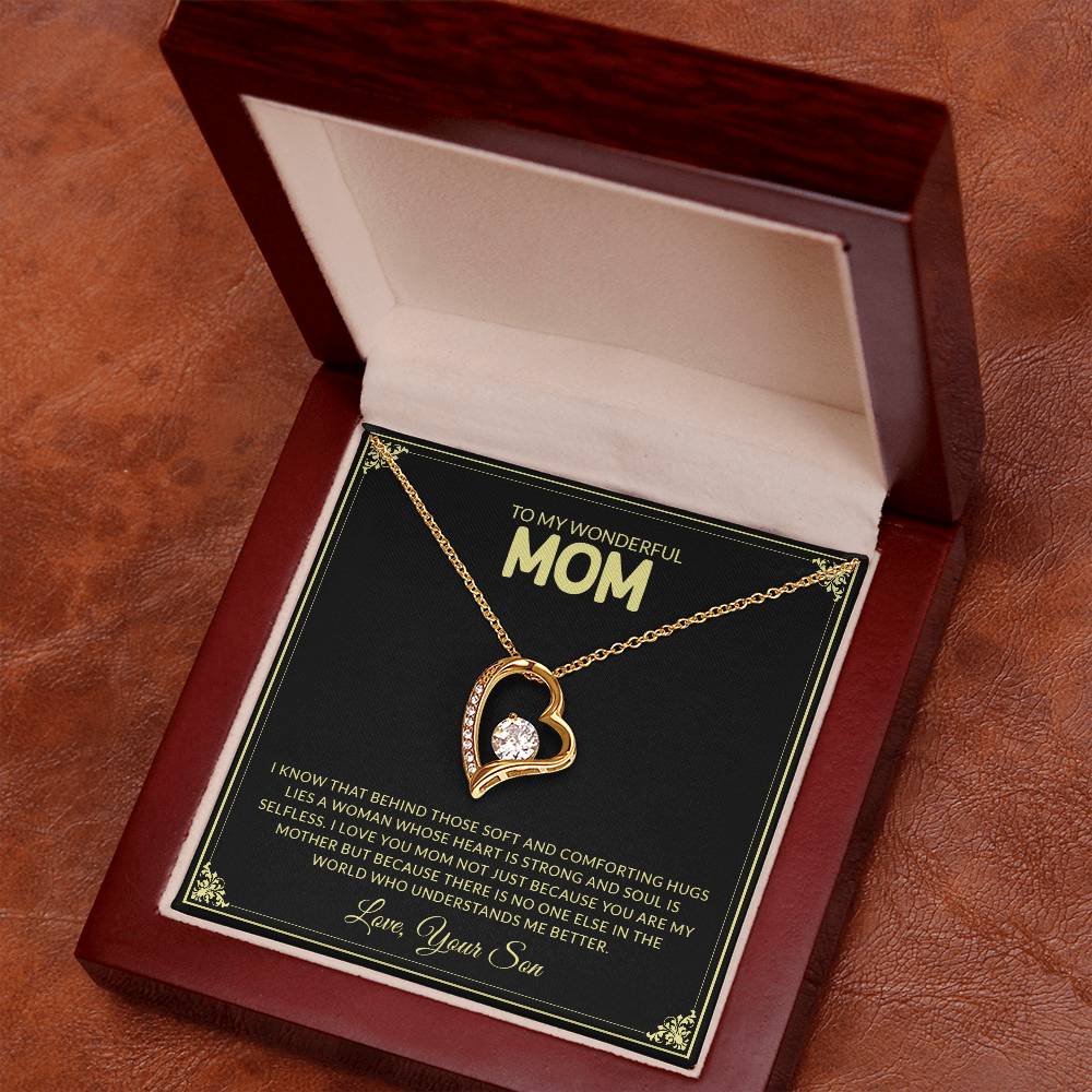 To My Wonderful Mom | I Love You - Forever Love Necklace