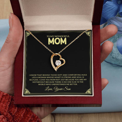 To My Wonderful Mom | I Love You - Forever Love Necklace