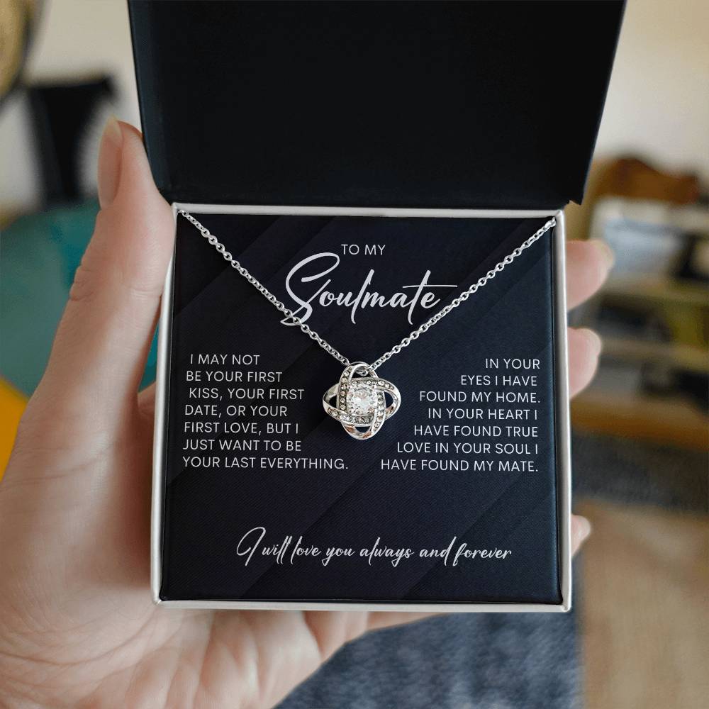 To My Soulmate | I Will Love You Always & Forever - Love Knot Necklace