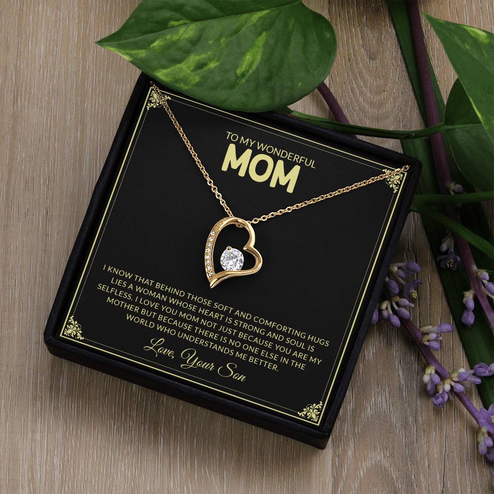 To My Wonderful Mom | I Love You - Forever Love Necklace